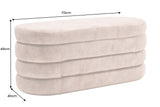 Polsterbank VOQUE 115cm Samt rostbraun