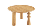 Dining table ARTE 120cm round sculptural legs mango wood natural