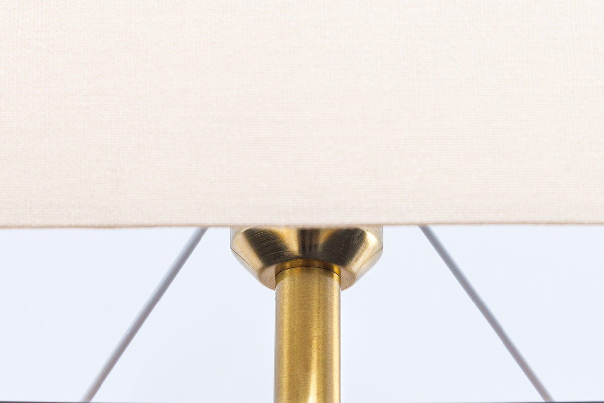 Table lamp EUPHORIA 80cm lampshade beige longan wood natural