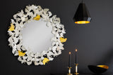 Wall mirror GINKGO LEAVES 95cm gold silver