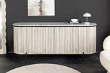 Sideboard ADLON 170cm Marmorplatte weiß Mangoholz grau