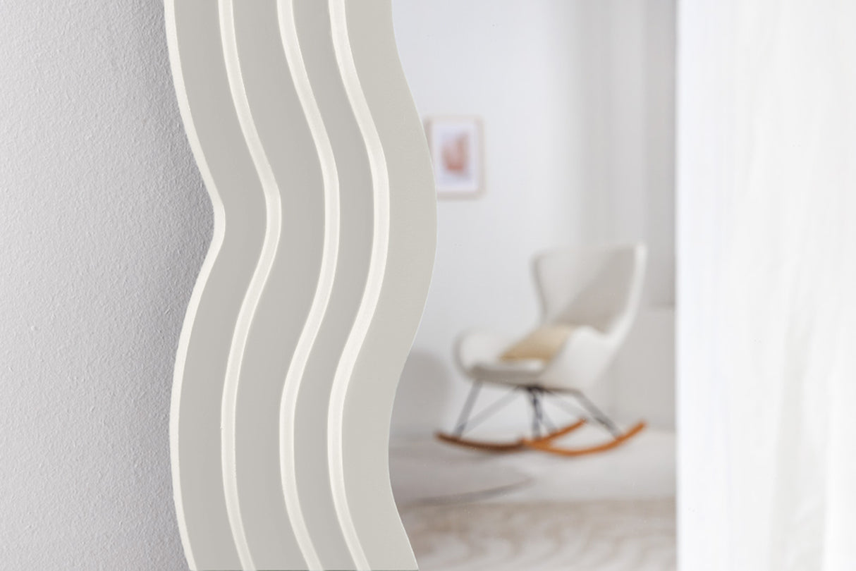 Wandspiegel WAVE 160cm weiß