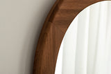 Wall mirror ORGANIC 120cm massive wood walnut wood look