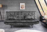 Sofa bed JAZZ 195cm 3-seater velvet grey