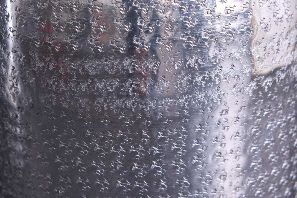 Vase ORIENTAL 50cm mit Hammerschlageffekt silber