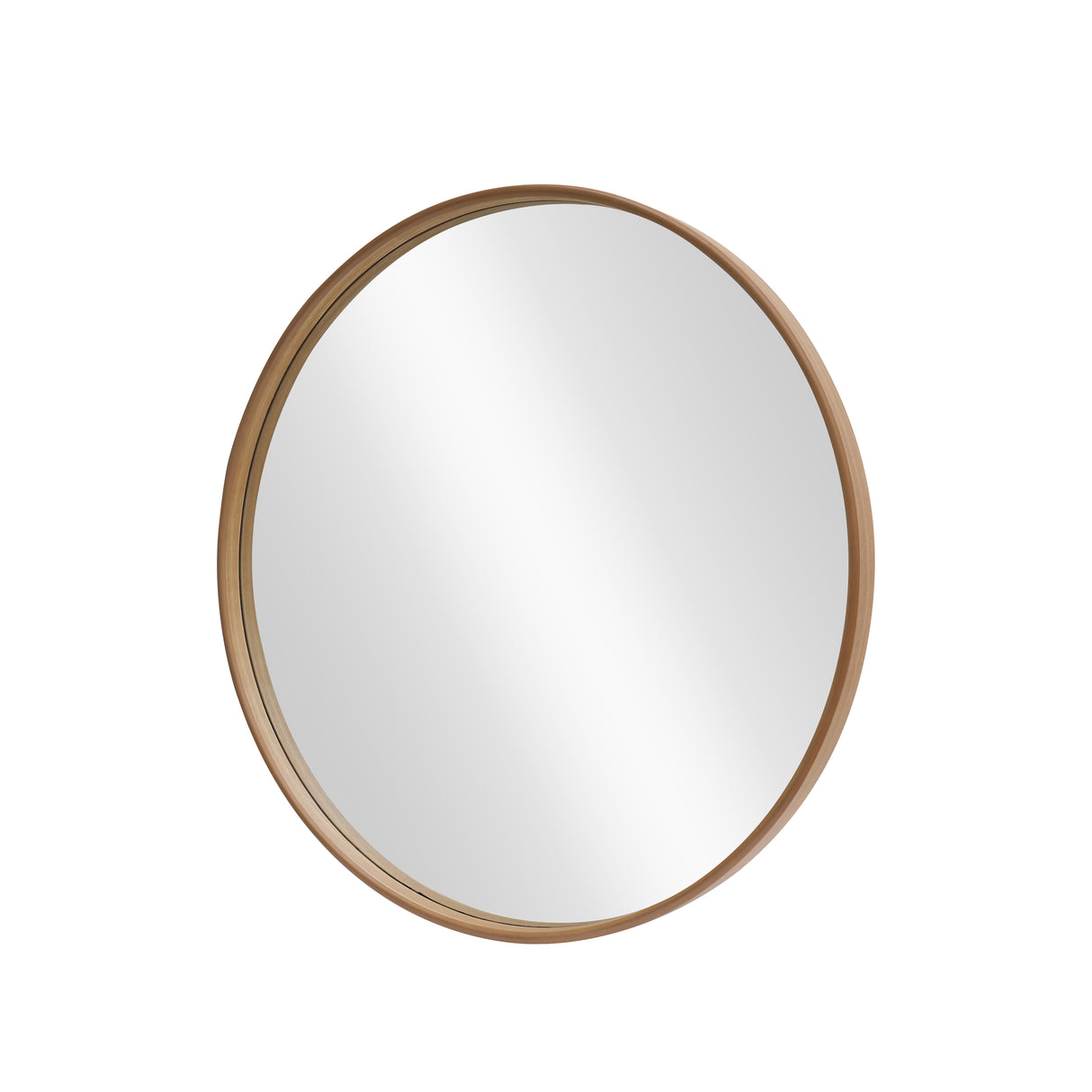 Wall mirrow PORTRAIT 70cm round oak wood veneered