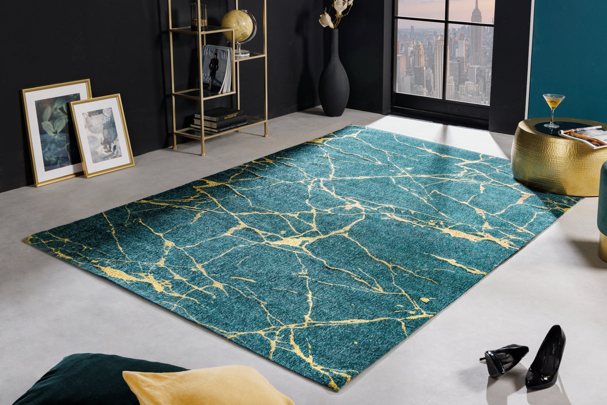 Carpet MARBLE 160x240cm green teal gold