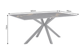 Dining table GALAXIE 180cm w/ star frame aurora oro ceramic black gold sand
