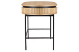 Office desk ATELIER 120cm natural oak wood look w/ black metal frame
