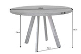 Dining table IRON CRAFT Ø 120cm round mango wood grey