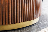 Dining table GATSBY 140cm round mango wood marble