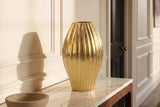 Dekovase ELEGANCE 30cm mit Hammerschlag-Effekt antik gold