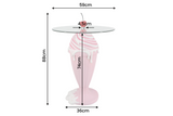 Bistrotisch SOFT POP 75cm pastellrosa mit magnetischer abnehmbarer Kirsche SWEET SOCIETY hauseigenes Design