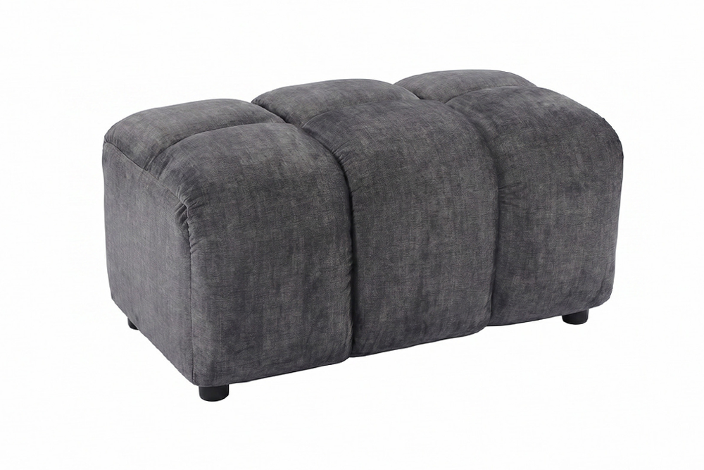 Hocker CLOUD 100cm Samt grau