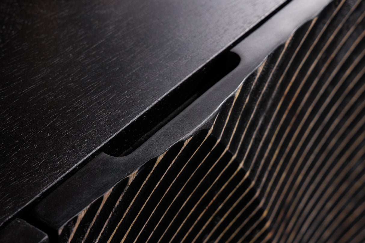 Sideboard GOLDEN SUNSET 140cm 3D Mangoholz schwarz