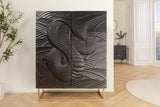 Highboard SNAKE 120cm schwarz Mangoholz