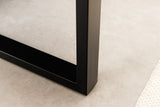 Dining table LIQUID 160cm acacia wood blue epoxy strip