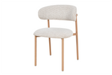 Stuhl BELFORT m. Metallbeinen, Textilbezug beige-natur