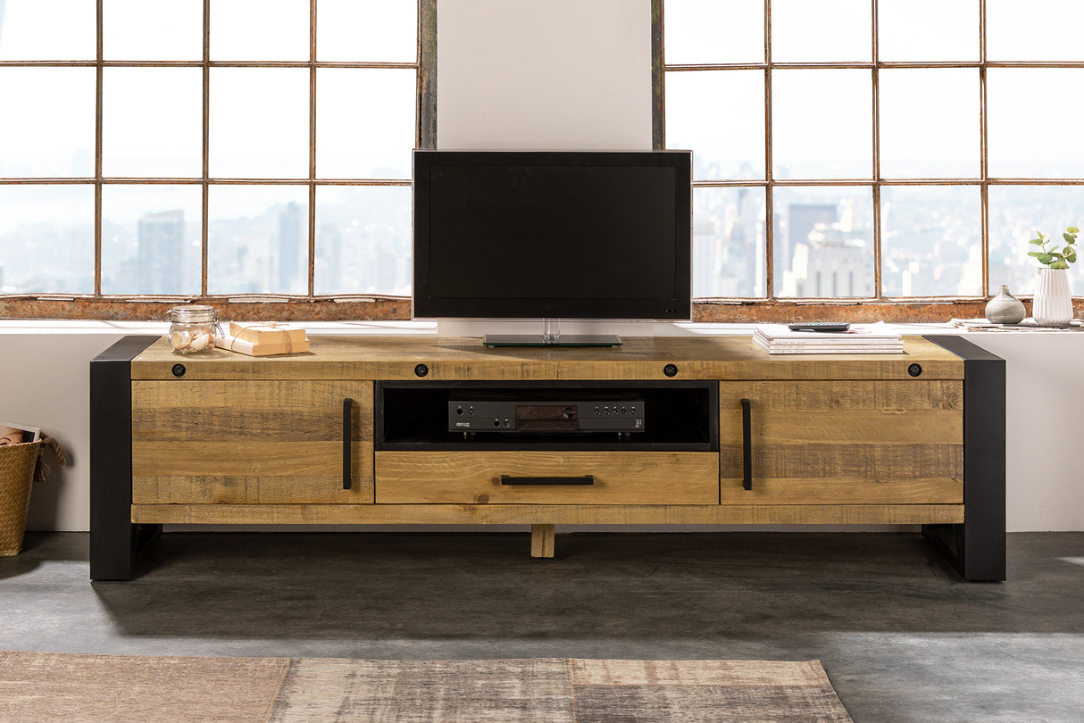 TV-Board THOR 200cm pine wood natural