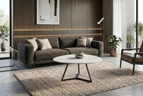 Coffee table MARVELOUS 90cm ceramic white