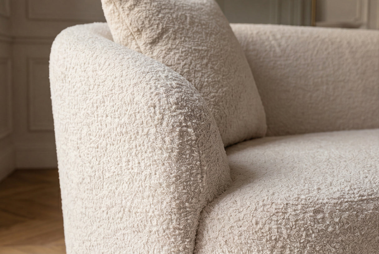 Sofa ELEMENTAL 180cm 2-seater bouclé champagne beige