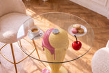 Bistrotisch SUNDAE 75cm pastellgelb mit magnetischer abnehmbarer Kirsche SWEET SOCIETY hauseigenes Design