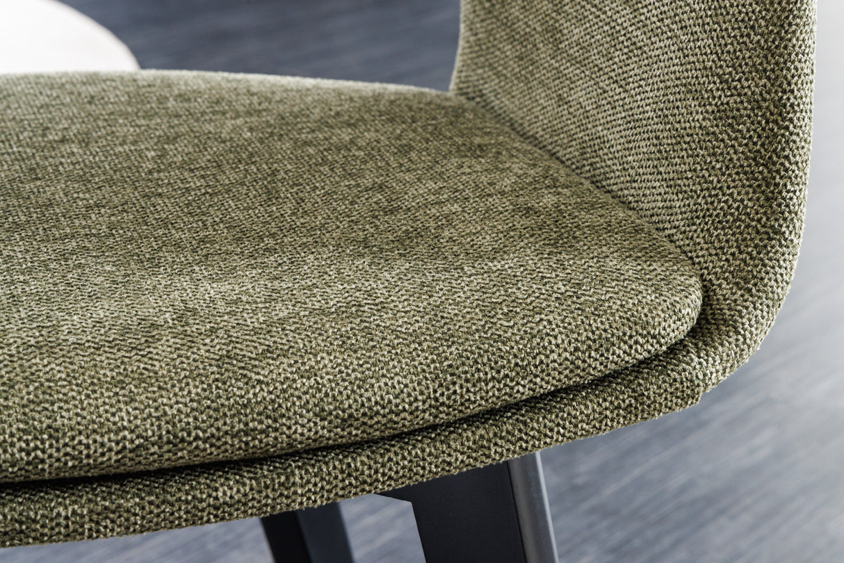 Chair NORDIC STAR textured fabric green