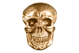 Wanddeko Skulptur TOTENKOPF 40cm gold 