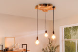 Pendant lamp HYPNOTIC 50cm longan wood natural