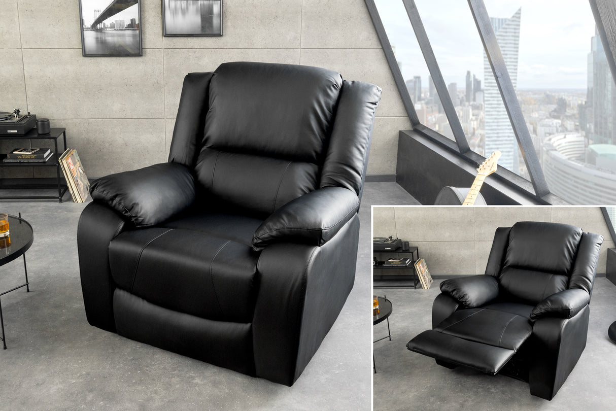 Cinema armchair HOLLYWOOD artificial leather black
