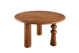 Esstisch ARTE 120cm rund skulpturale Beine Mangoholz braun