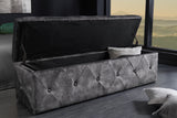 Bench EXTRAVAGANCIA 140cm microfibre antique grey