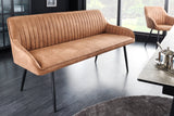 Bench TURIN 160cm microfibre brown