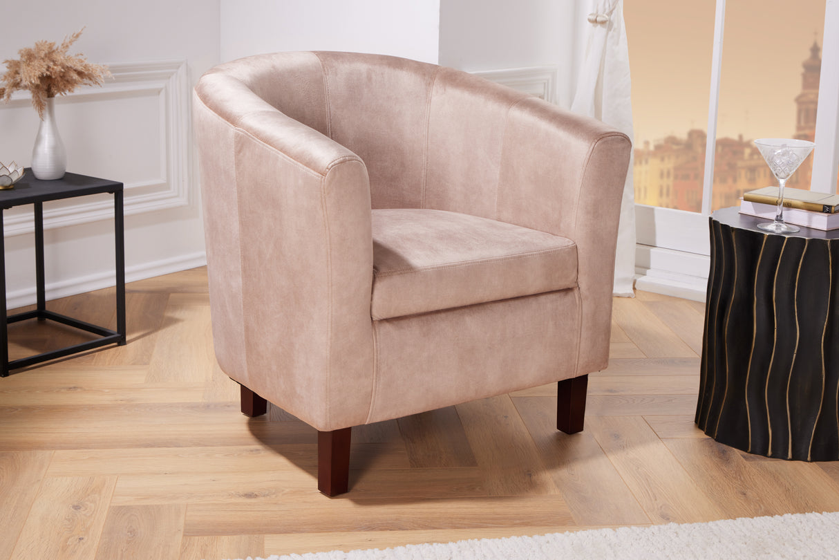 Armchair HEMINGWAY velvet champagne greige