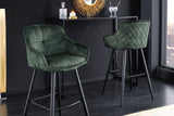 Bar chair EUPHORIA 74cm velvet green