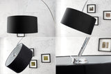 Floor lamp BIG BOW 170-180cm linen black w/ marble base