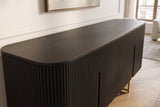 Sideboard GATSBY 160cm retro style mango wood black gold