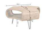 Coffee table ORGANIC LIVING 90cm w/ hairpin legs mango wood natural