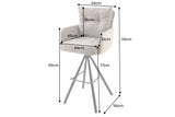 Barhocker BIG GEORGE 360° drehbar mit Armlehnen Federkern Samt Flachgewebe grün