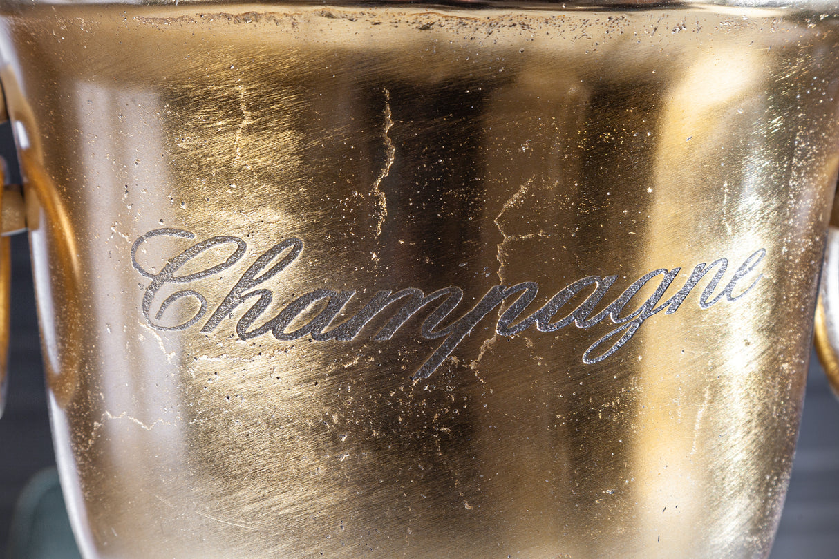 Champagne bucket 40cm gold aluminium