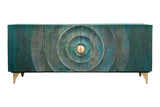 Sideboard GOLDEN SUNSET 180cm 3D turquoise