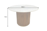Dining table GATSBY 140cm round mango wood marble