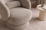 Armchair BOSSA NOVA 360° rotatable bouclé taupe
