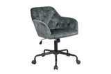 Office chair THE DUTCH COMFORT 46-55cm with armrest velvet green