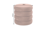 Polsterhocker VOGUE 40cm rund mit Stauraum Samt Rostbraun