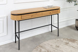 Console ATELIER 120cm natural oak wood look w/ black metal frame