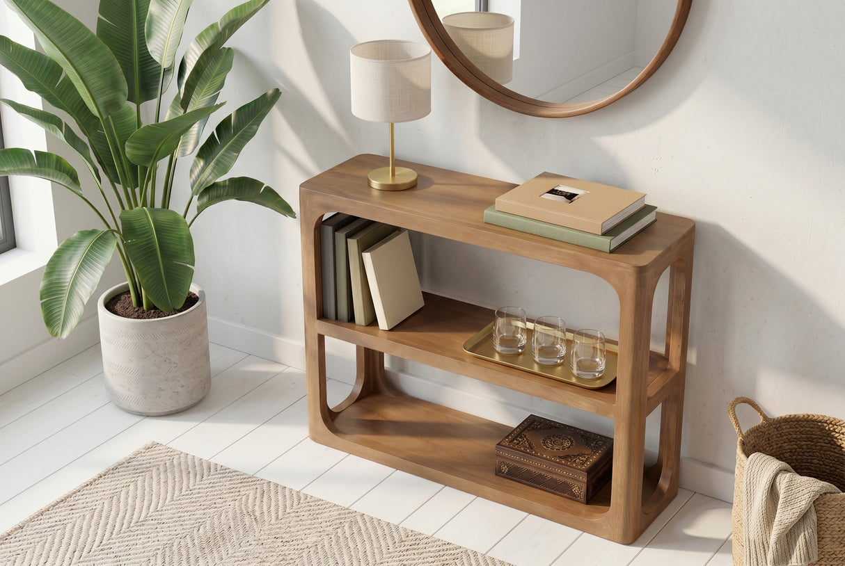 Konsole ELEMENTS 90cm Mangoholz braun