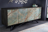 Sideboard MONTAIN SOUL 175cm Akazie Natursteinoptik schwarz natur bunt