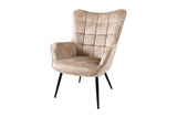 Armchair SCANDINAVIA with armrests velvet champagne