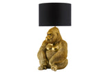 Tischleuchte KING APE 55 cm, goldfarben, schwarzer Schirm